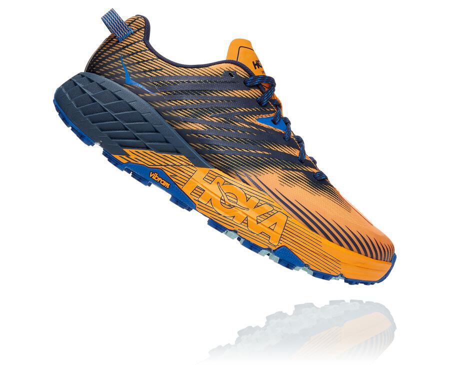 Zapatillas Trail Hoka One One Hombre - Speedgoat 4 - Naranjas/Negras - PEI439257